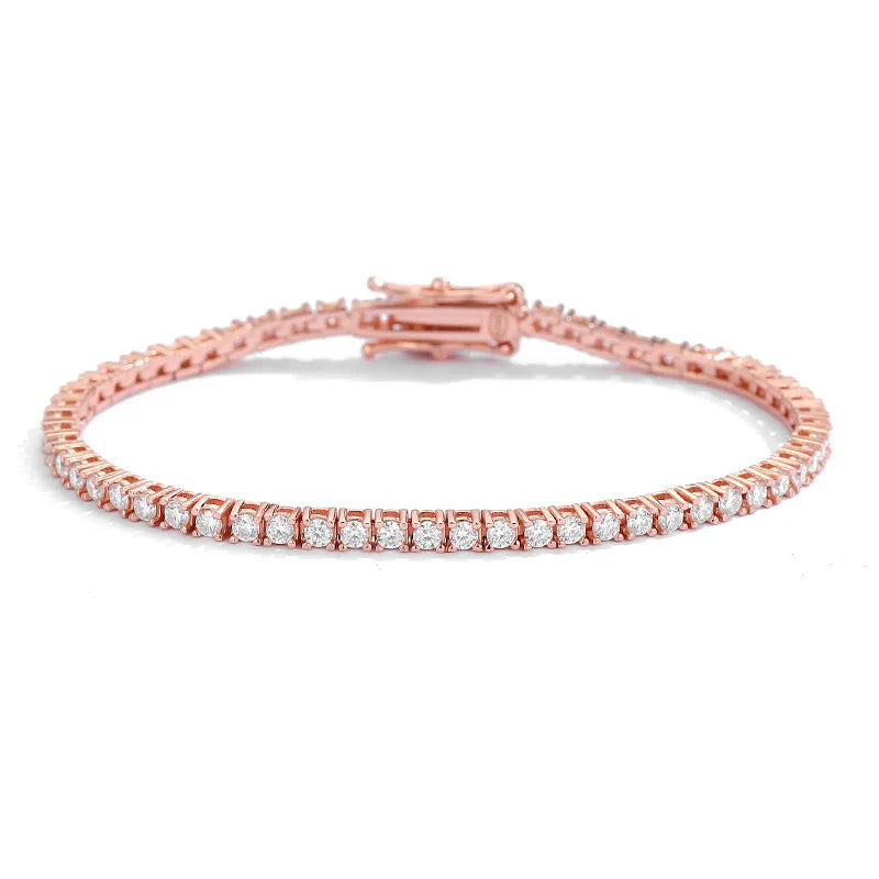 Bracelet Tennis Éternité - Or Rose